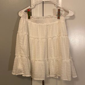 frill trim layered skirt
